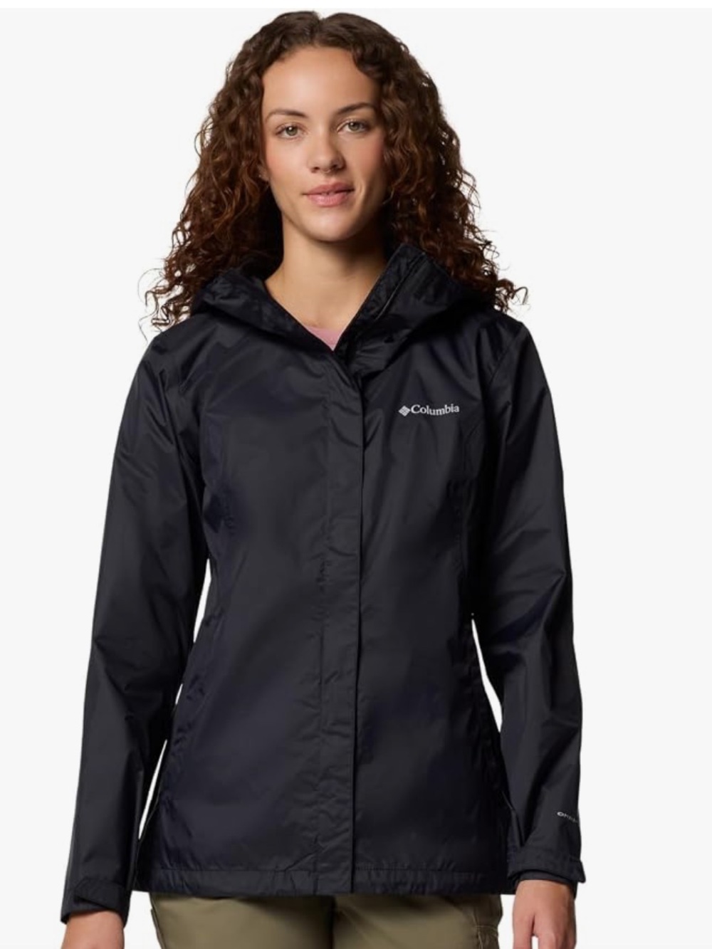 NWOT Columbia Sportswear Black Omni Tech Arcadia II Rain Jacket Women XXL RL2436